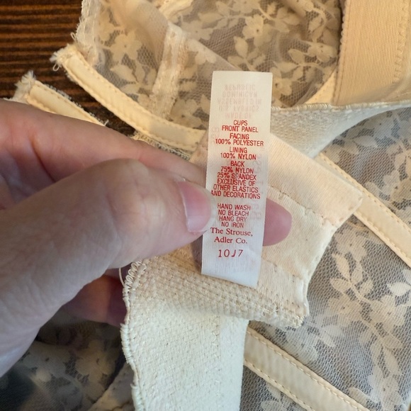 Vintage 70s Backless Bustier Bra 36B Sheer Floral Lace Pin-Up Lingerie Corset - Picture 5 of 6